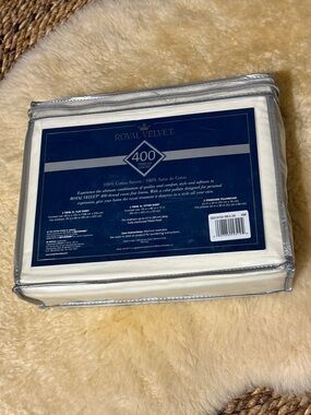 Royal Velvet 400 Thread Count Cotton Sheet Set - Cream